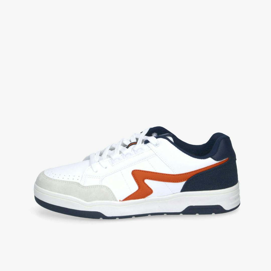 Schuhcenter DooDogs Herren Sneaker weiß orange dunkelblau